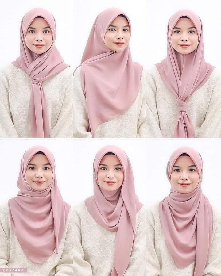 8 Idea Gaya Hijab Persegi